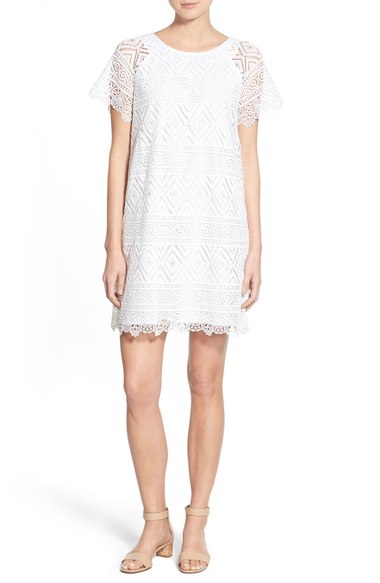Madewell 'Lyric' Lace Shift Dress Eyelet White eyelet dresses for spring 2016