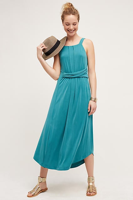 Maeve Azores Halter Dress Green Dark Grey Anthropologie anthropologie dresses sale summer dresses