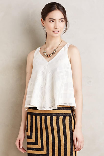 Maeve Cayden Swing Tank White Anthropologie anthropologie extra 30% off sale memorial day