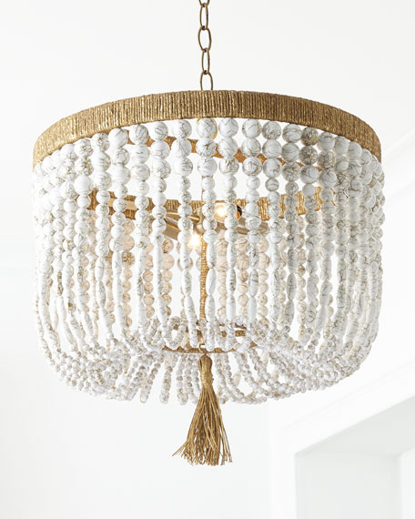 Malibu 2-Light Chandelier White Gold Neiman Marcus neiman decor and rug sale may 2016