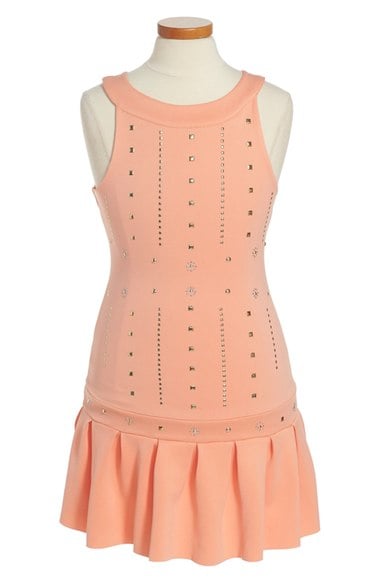 Marciano Sleeveless Drop Waist Dress (Big Girls) Peach Nordstrom nordstrom half yearly sale for kids girls of all ages