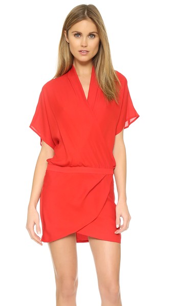 Mason by Michelle Mason Wrap Mini Dress Red wrap dresses for the kentucky derby 2016 