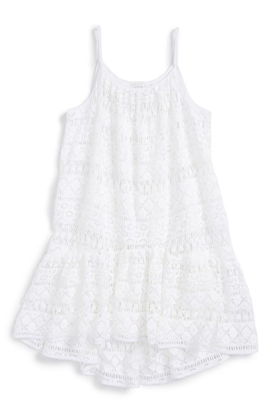 Milly Minis High/Low Cover-Up (Toddler Girls, Little Girls & Big Girls) White Nordstrom nordstrom designer clearance sale for kids