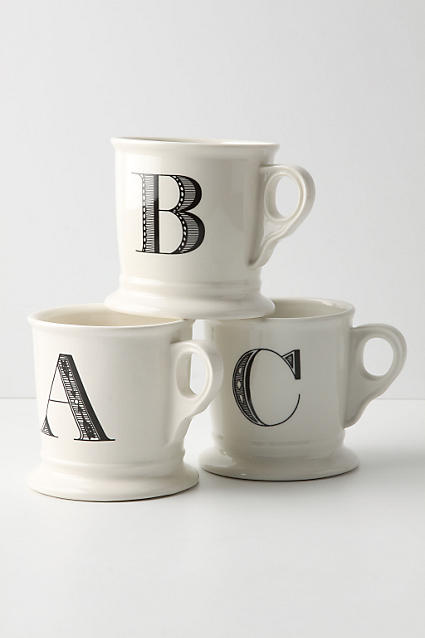 Monogram Mug White Anthropologie anthropologie mother's day weekend sale