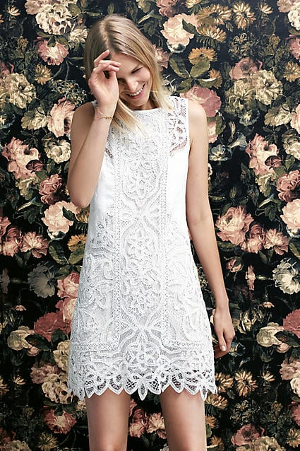 Moulinette Soeurs Laced Garden Shift Dress Ivory lace sundresses spring summer
