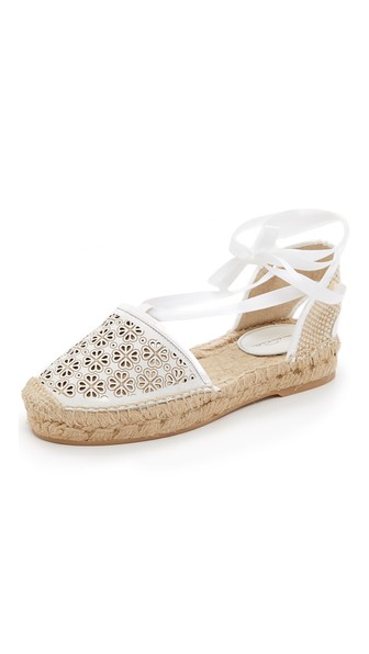 Oscar de la Renta Laser Cut Espadrilles White shopbop surprise sale for spring