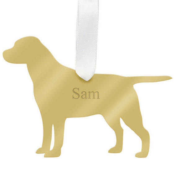 PERSONALIZED LABRADOR ORNAMENT Moon & Lola memorial day weekend sales
