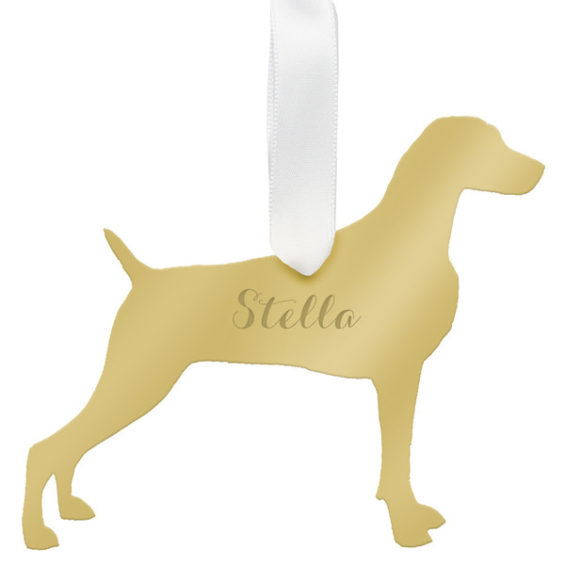 PERSONALIZED WEIMARANER ORNAMENT Moon & Lola memorial day weekend sales