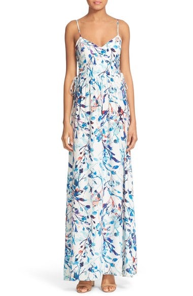 Parker 'Virginia' Lace-Up Silk Maxi Dress Catalonia lace-up dresses spring 2016