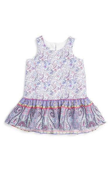Pippa & Julie Paisley Print Peplum Top (Toddler Girls, Little Girls & Big Girls) Multi Nordstrom nordstrom half yearly sale for kids girls of all ages