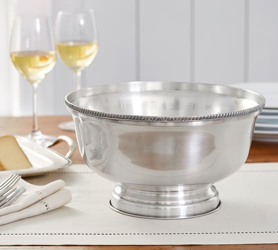 Pottery Barn ANTIQUE SILVER SERVE BOWL pottery barn pre-memorial day sale 