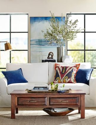 Pottery Barn BENCHWRIGHT RECTANGULAR COFFEE TABLEpottery barn occasional table and media furniture sale candace rose