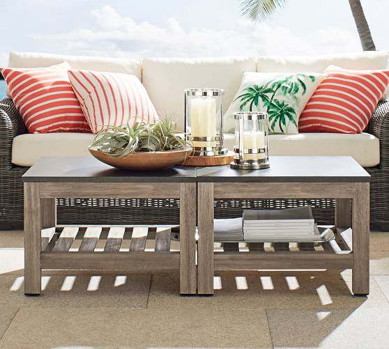 Pottery Barn CONNOR OUTDOOR BUNCHING COFFEE TABLE pottery barn outdoor furniture sale