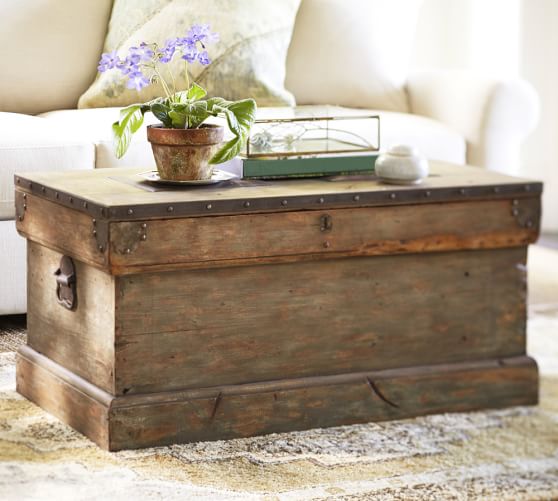 Pottery Barn REBECCA TRUNK pottery barn occasional tables sale