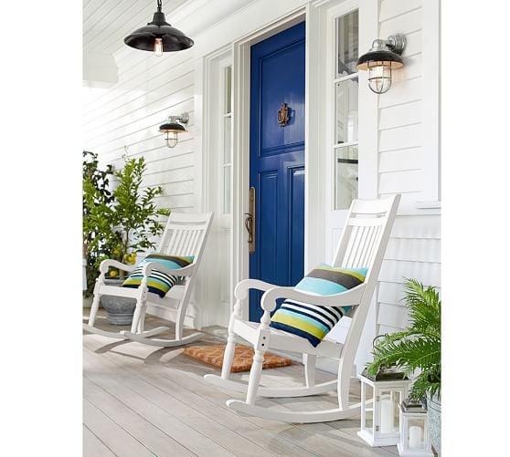 Pottery Barn SALEM ROCKING CHAIR White Black pottery barn outdoor furniture sale