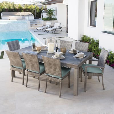 RST Brands Outdoor Cannes™ 9 Piece Dining Set with Cushions Wayfair wayfair patio furniture sale