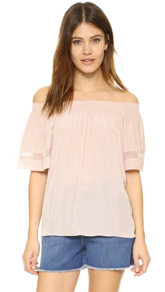 Ramy Brook Jessa Off The Shoulder Blouse Blush, Black, Guava Shopbop shopbop memorial day sale 