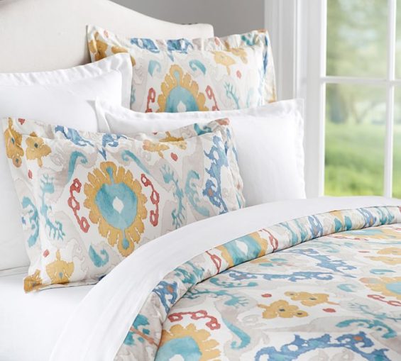SARINA IKAT ORGANIC DUVET COVER & SHAMS Pottery Barn pottery barn pre-memorial day sale 