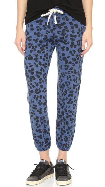 SUNDRY Leopard Sweatpants Denim shopbop surprise sale for spring