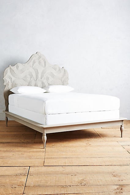 Saffir Paisley Pattern Beech Wood Bed Natural Anthropologie anthropologie extra 30% off sale memorial day