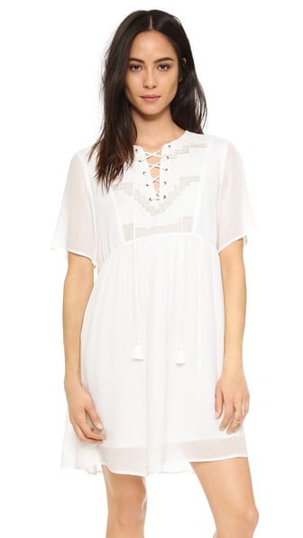Suncoo Cerise Lace Up Tunic Dress Blanc Casse tunic dresses for spring 2016