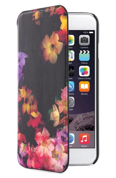 Ted Baker London 'Alli' Floral Print iPhone 6 & 6s Folio Case Black Multi iphone 6s cases mother's day mom