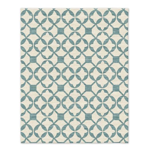 Tile Wool Kilim - Lapis West Elm Rug Sale