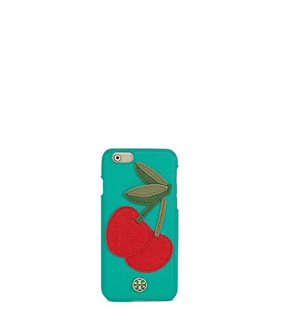 Tory Burch CHERRY APPLIQUÉ HARDSHELL CASE FOR IPHONE 6 Deep Biscay  tory burch memorial day sale