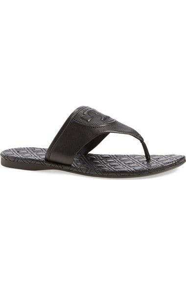 Tory Burch 'Fleming' Quilted Sandal (Women) Black Nordstrom nordstrom half yearly sale for women