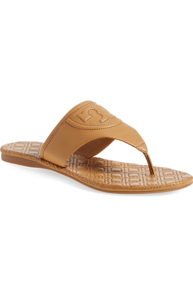 Tory Burch 'Fleming' Quilted Sandal (Women) Blonde Nordstrom nordstrom half yearly sale for women