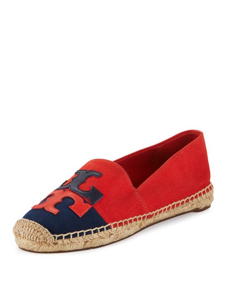 two tone espadrille flats