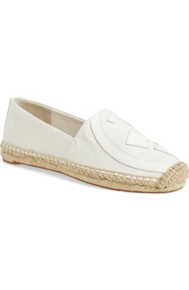 Tory Burch 'Lonnie' Espadrille Flat (Women) Ivory Canvas Patent Nordstrom nordstrom half yearly sale for women