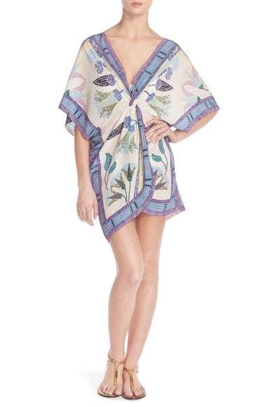 Tory Burch 'Mosaic' Print Silk Cover-Up Tunic Provence Pompeii beach cover-ups