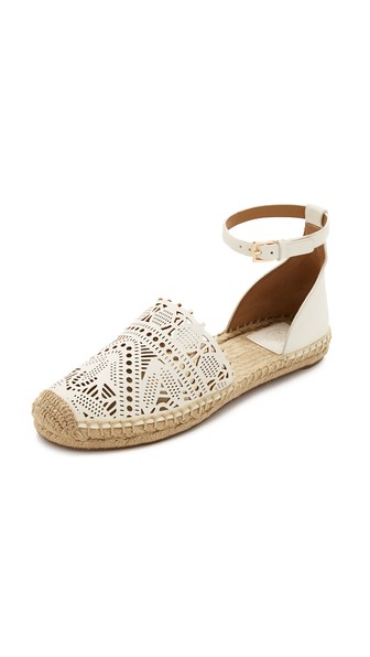 Tory Burch Roselle Flat Espadrilles Ivory Bright Navy Shopbop shopbop memorial day sale 