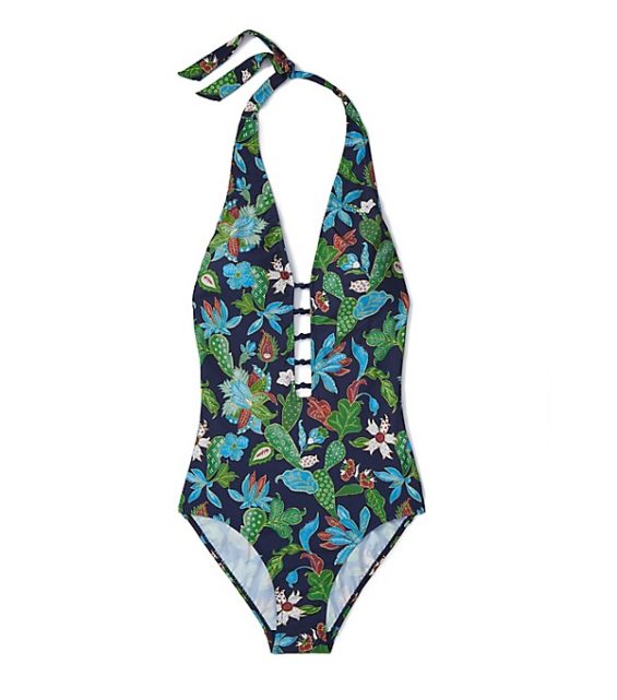 Tory Burch WISTERIA PLUNGING ONE-PIECE Tory Navy Wisteria Small tory burch memorial day sale