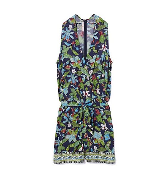 Tory Burch WISTERIA WRAP ROMPER Tory Navy Wisteria tory burch memorial day sale