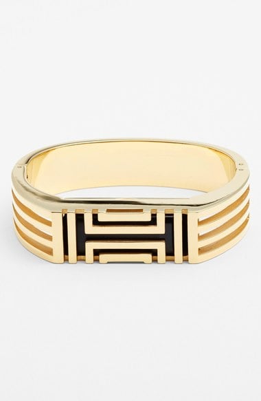 Tory Burch for Fitbit® Hinged Bracelet Shiny Gold Nordstrom nordstrom half yearly sale for women