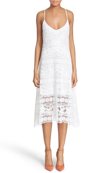 Tracy Reese Cross Strap Lace Slipdress White lace sundresses spring summer