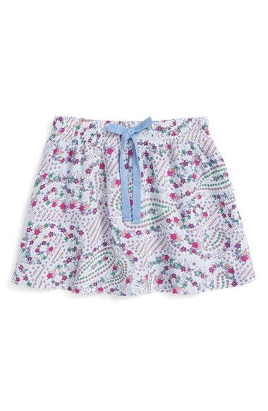 Tucker + Tate Floral Print Skort (Toddler Girls, Little Girls & Big Girls) Blue Xenon Paisley Nordstrom nordstrom half yearly sale for kids girls of all ages