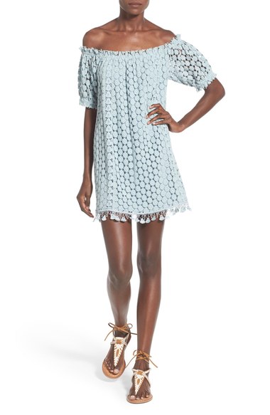 Tularosa 'Raelyn' Off the Shoulder Lace Dress Mint  lace sundresses spring summer 2016