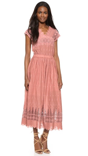 Ulla Johnson Savannah Dress Rose Ancienne  eyelet dresses spring 2016