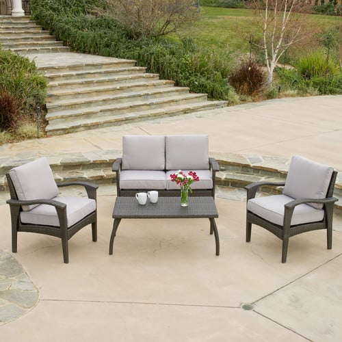 Wayfair Patio Furniture Sale Three Posts 4 Piece Seating Group with Cushions wayfair patio furniture sale