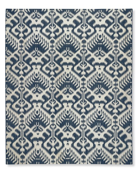 Williams-Sonoma Home Ikat Medallion Indoor/Outdoor Rug, Dress Blue williams-sonoma home outdoor furniture sale