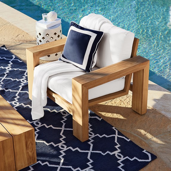 Williams-Sonoma Home Larnaca Outdoor Teak Club Chair williams-sonoma home outdoor furniture sale