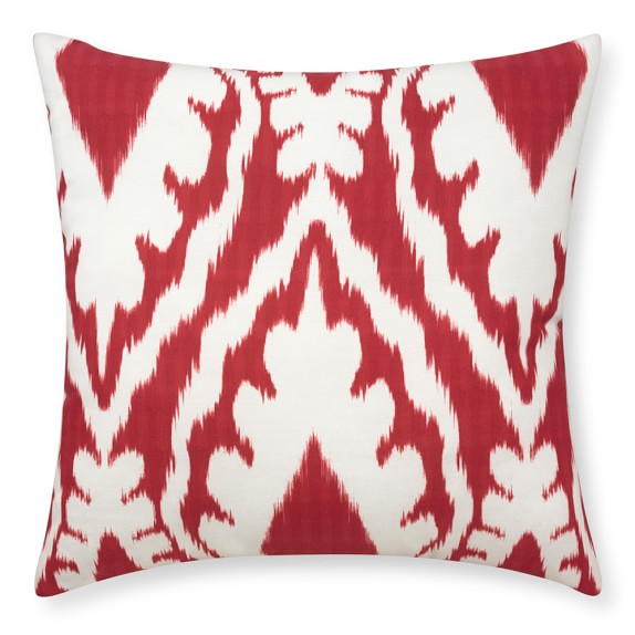Williams-Sonoma Home Outdoor Printed San Tropez Ikat Pillow, Red williams-sonoma home outdoor furniture sale
