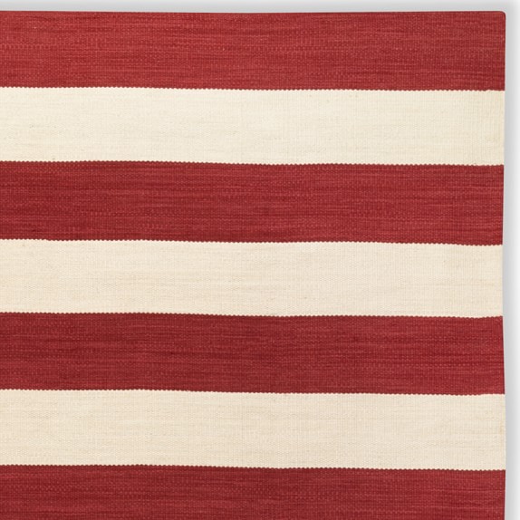 Williams-Sonoma Home Patio Stripe Indoor/Outdoor Rug, Coral williams-sonoma home outdoor furniture sale