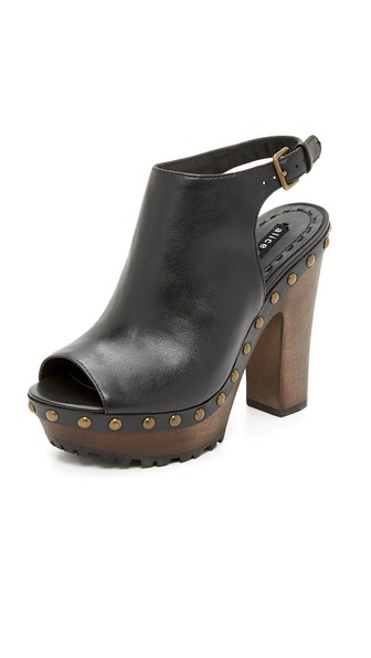 alice + olivia Sharon Black Toffee Clogs Shopbop shopbop memorial day sale 
