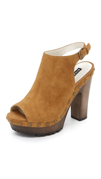 alice + olivia Sharon Clogs Toffee Suede shopbop surprise sale for spring