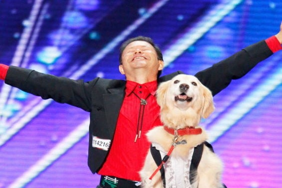 America's Got Talent Season 11 Episode 1: See Jose (photographer age 58) and his dancing dog Carrie (age 12) wow the crowd by dancing to Harry Belafonte's Jump In The Line (Shake Senora) on the Tuesday, May 31st AGT premiere.