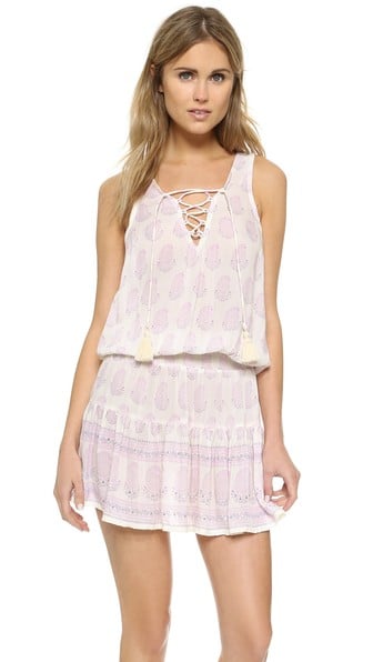 coolchange Tessa Tank Lace-Up Dress Cream Lilac Thistle Tassle lace-up dresses spring 2016